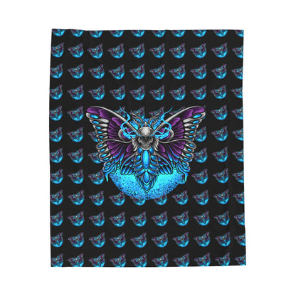 Butterfly Skull Velveteen Plush Blanket