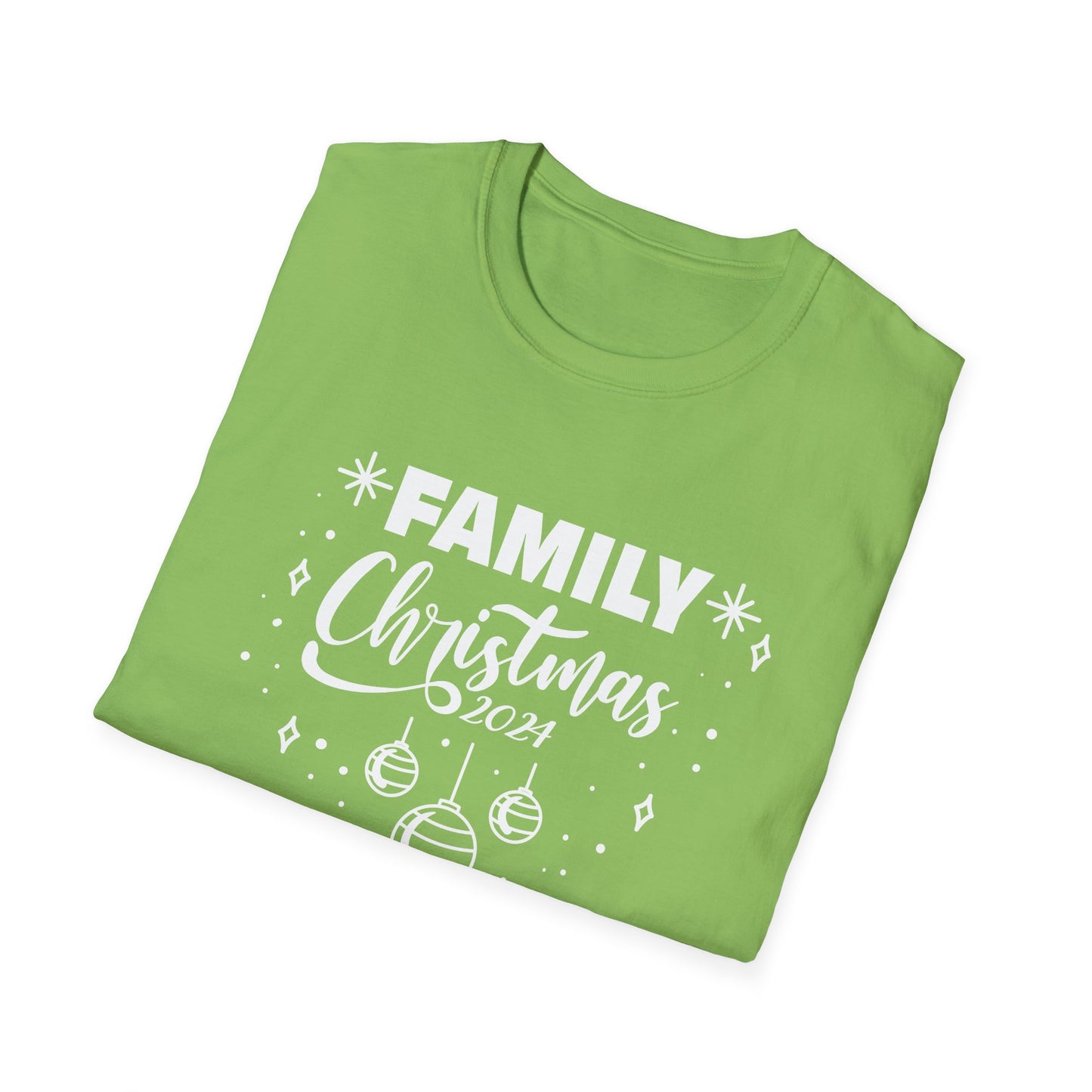 FAMILY CHRISTMAS 2024  Ornaments Unisex Softstyle T-Shirt