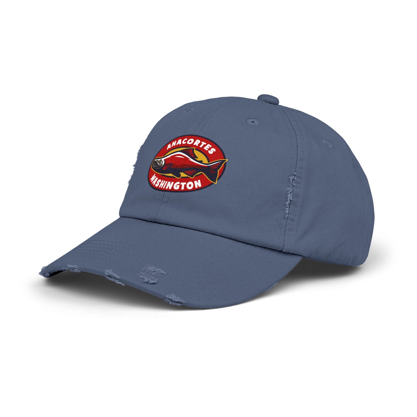 ANACORTES SALMON  Unisex Distressed Cap