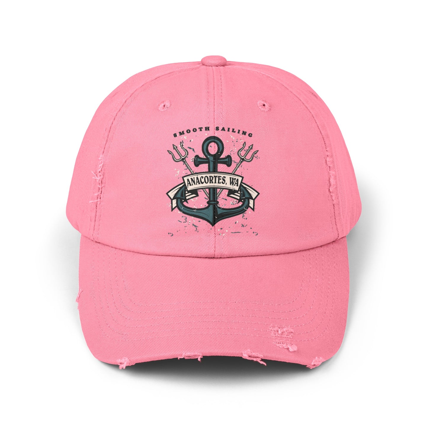 Anacortes - Anchor Unisex Distressed Cap