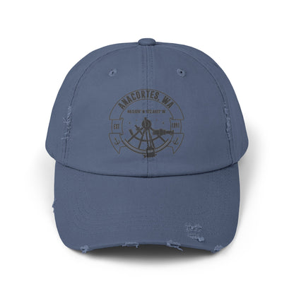 Anacortes Coordinates  Unisex Distressed Cap