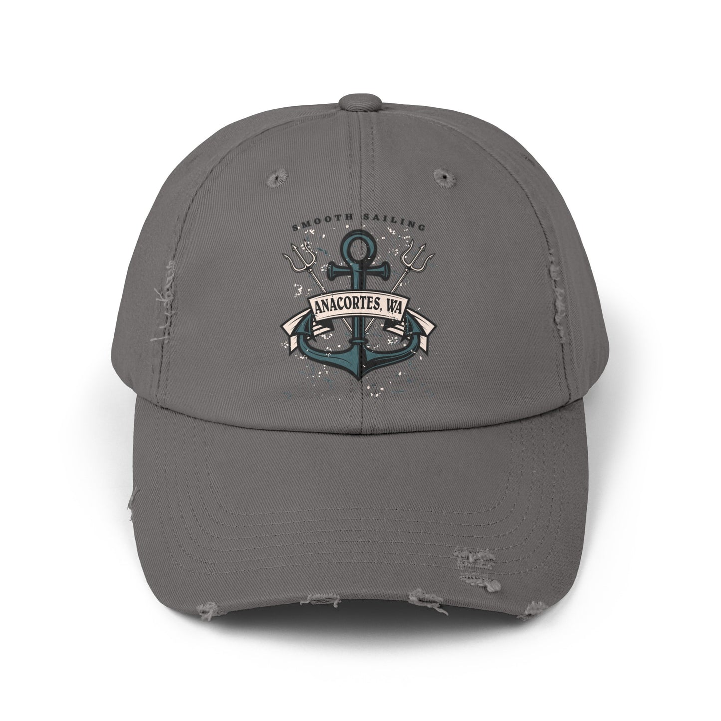 Anacortes - Anchor Unisex Distressed Cap