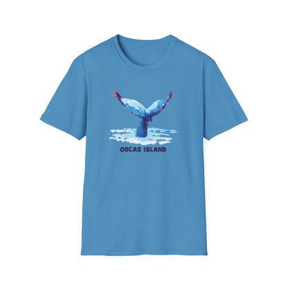 WATERCOLOR WHALE ORCAS Unisex Softstyle T-Shirt