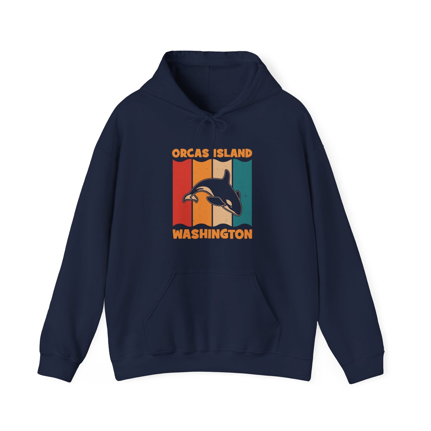 ORCAS ISLAND WHALE Unisex Heavy Blend™ Hooded Sweatshirt