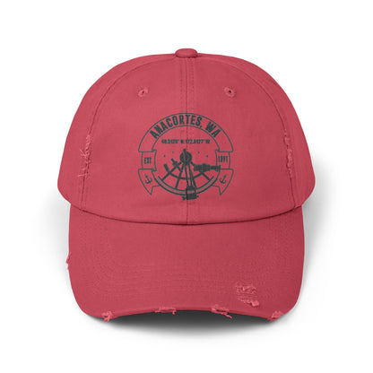 Anacortes Coordinates  Unisex Distressed Cap
