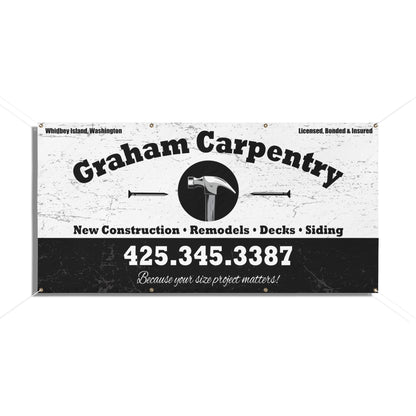 Graham Carpentry Vinyl Banner 36x72