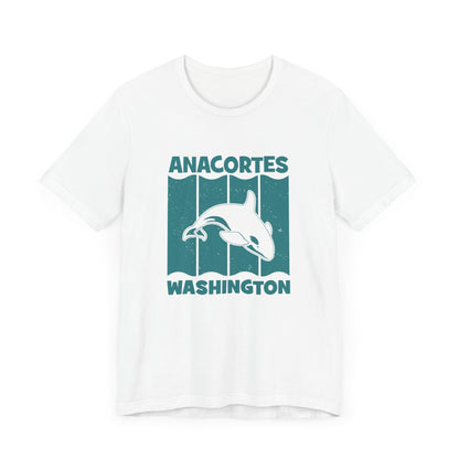 TEAL ANACORTES WHALE  Unisex Jersey Short Sleeve Tee