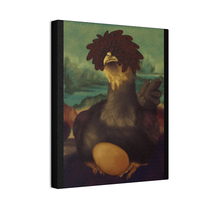 Chicken Lisa by Monues Canvas Stretched, 0.75"