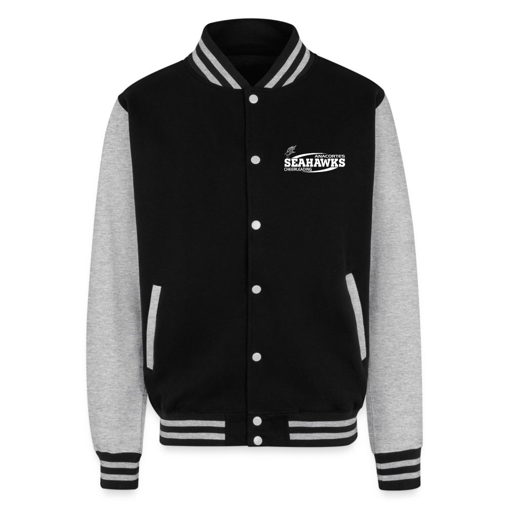 SEAHAWKS CHEERLEADING  Letterman Jacket - black/heather grey