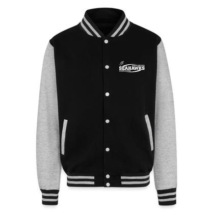 SEAHAWKS CHEERLEADING  Letterman Jacket - black/heather grey