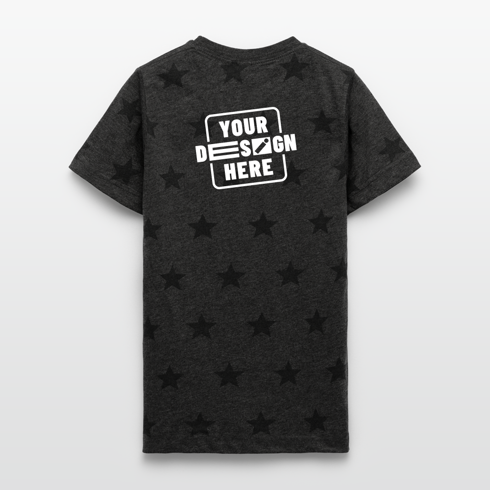 CATALOG Kid's 5 Star Print T-Shirt - charcoal star 