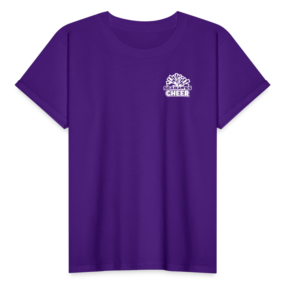 SEAHAWKS CHEER Gildan Ultra Cotton Youth T-Shirt - purple