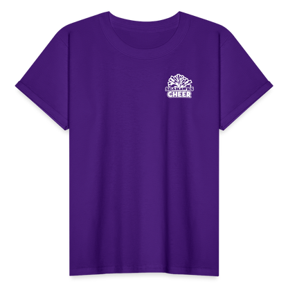 SEAHAWKS CHEER Gildan Ultra Cotton Youth T-Shirt - purple