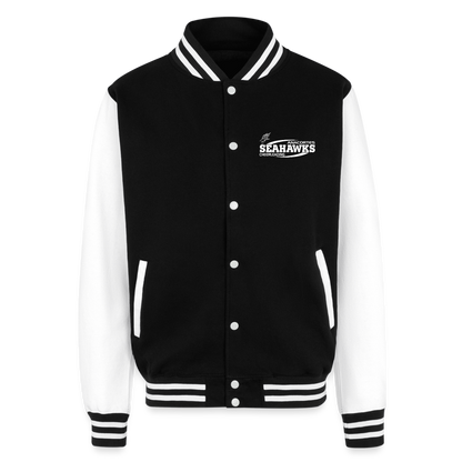 SEAHAWKS CHEERLEADING  Letterman Jacket - black/white