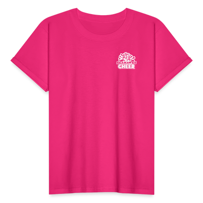 SEAHAWKS CHEER Gildan Ultra Cotton Youth T-Shirt - fuchsia