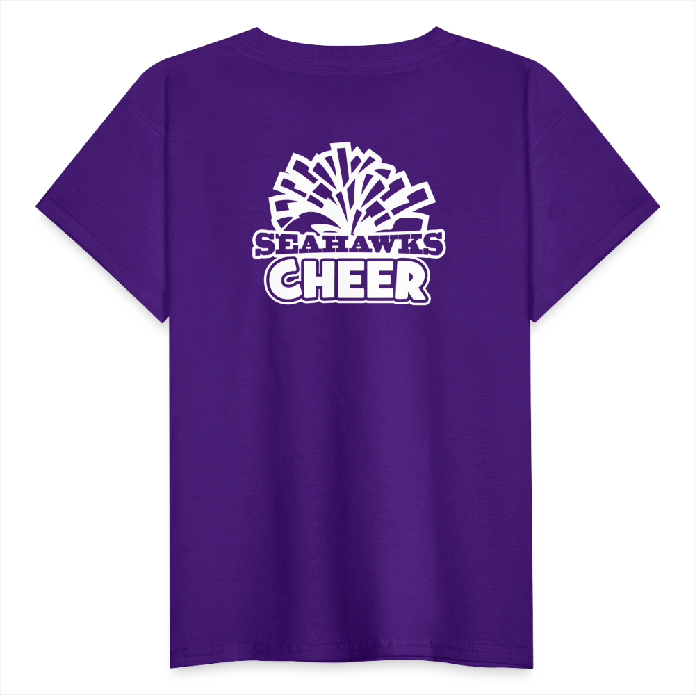 SEAHAWKS CHEER Gildan Ultra Cotton Youth T-Shirt - purple