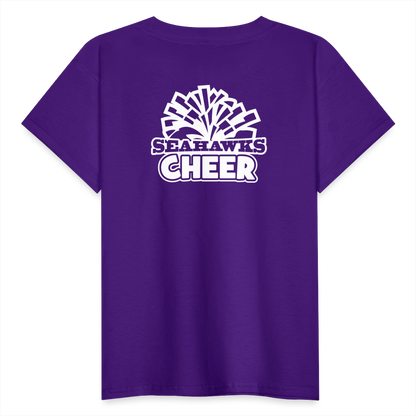 SEAHAWKS CHEER Gildan Ultra Cotton Youth T-Shirt - purple