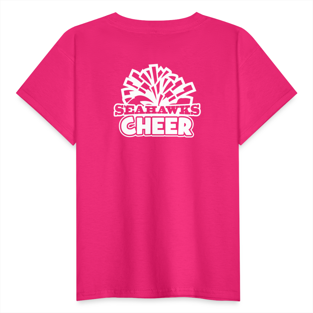 SEAHAWKS CHEER Gildan Ultra Cotton Youth T-Shirt - fuchsia