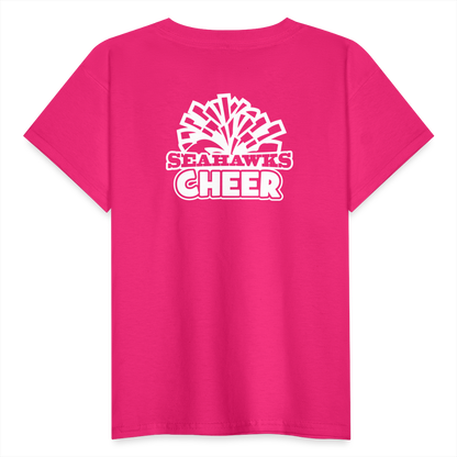 SEAHAWKS CHEER Gildan Ultra Cotton Youth T-Shirt - fuchsia