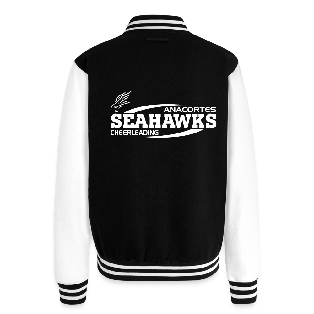 SEAHAWKS CHEERLEADING  Letterman Jacket - black/white