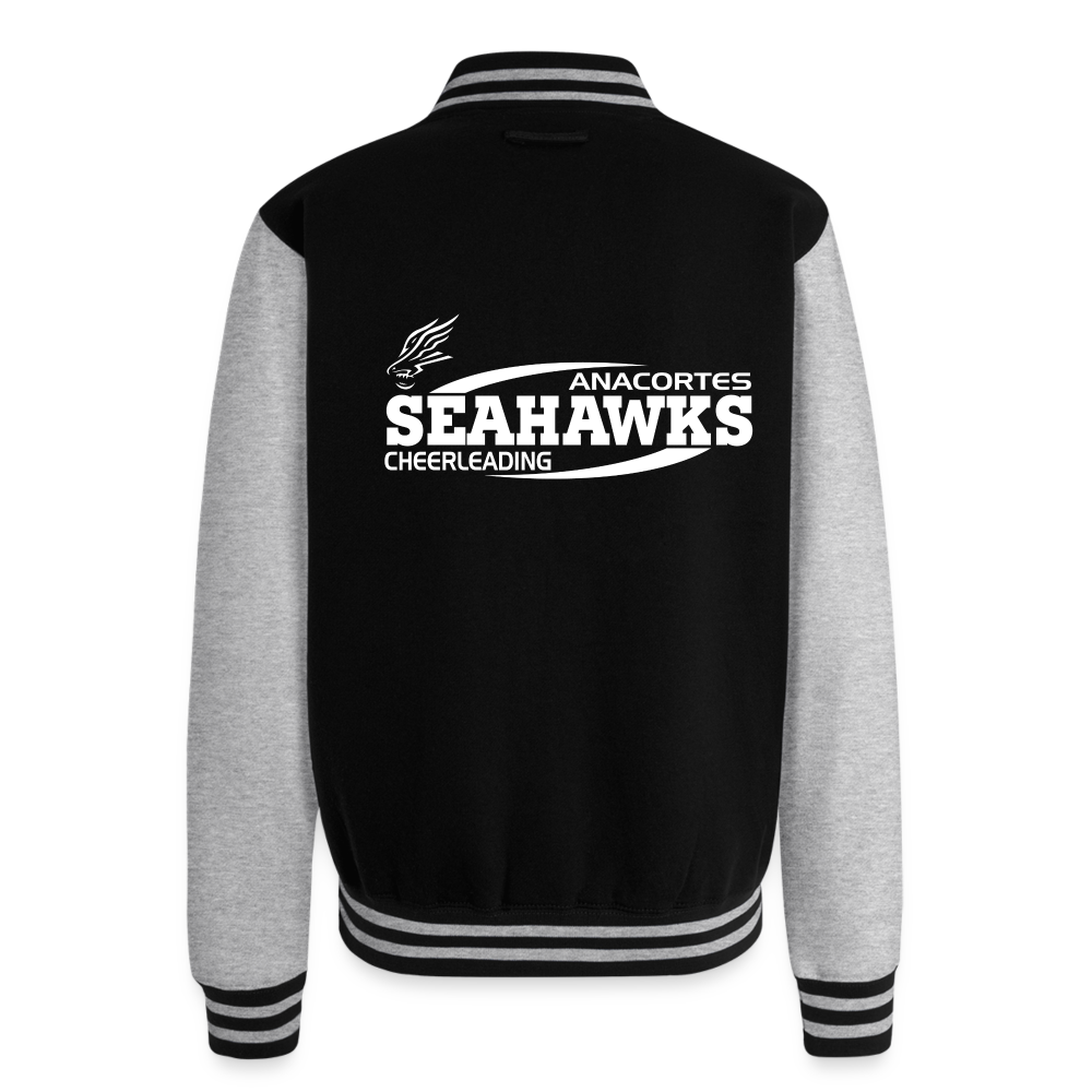 SEAHAWKS CHEERLEADING  Letterman Jacket - black/heather grey