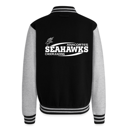 SEAHAWKS CHEERLEADING  Letterman Jacket - black/heather grey