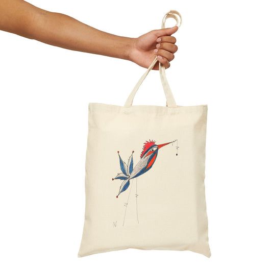 Whimzy Bird Cotton Canvas Tote Bag