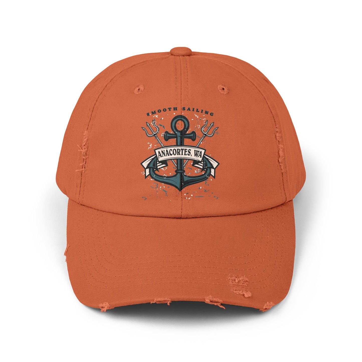 Anacortes - Anchor Unisex Distressed Cap