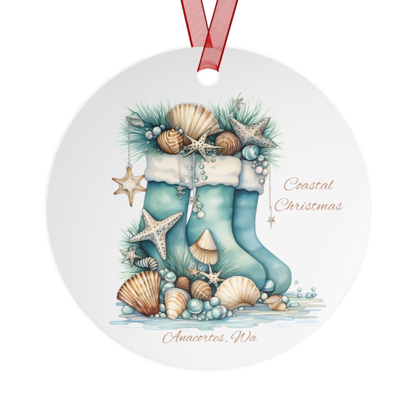 ANACORTES COASTAL CHRISTMAS Metal Ornament