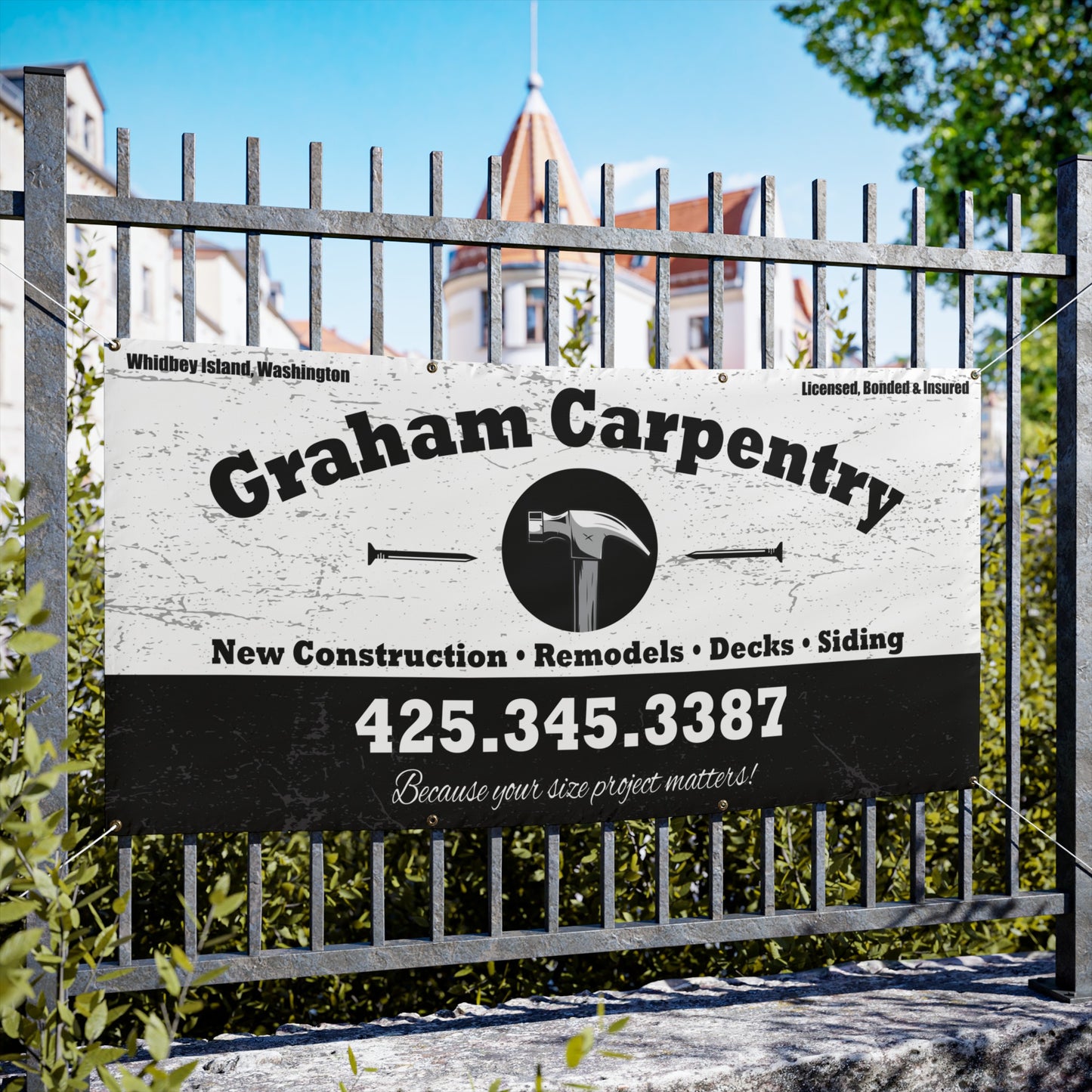 Graham Carpentry Vinyl Banner 36x72