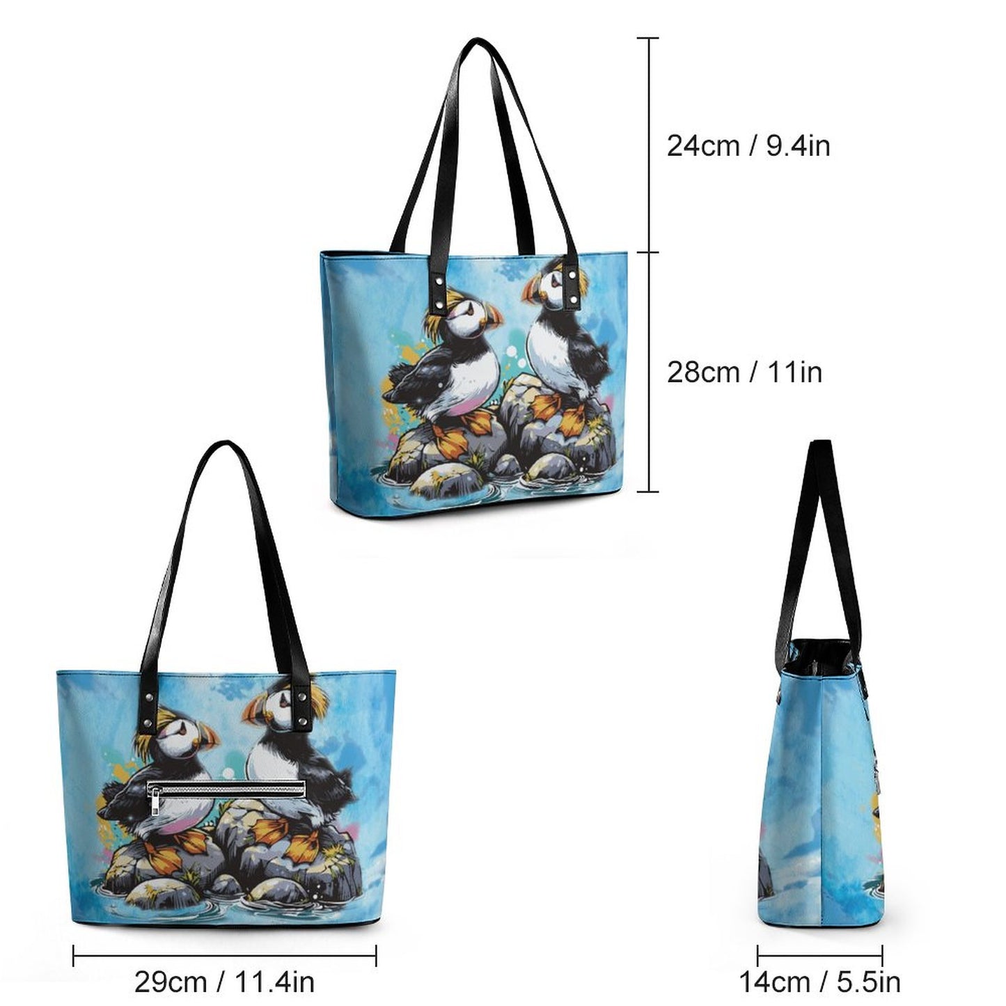 Fun TUFTED PUFFIN  Tote Bag