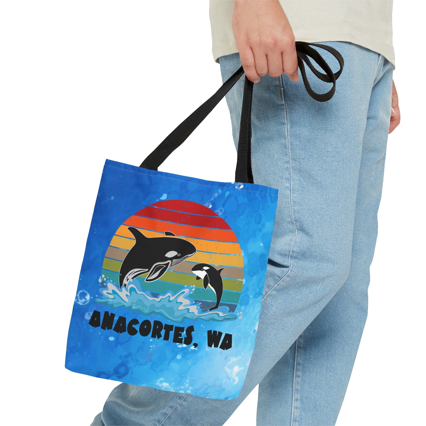 Anacortes Orca Sunset Tote Bag