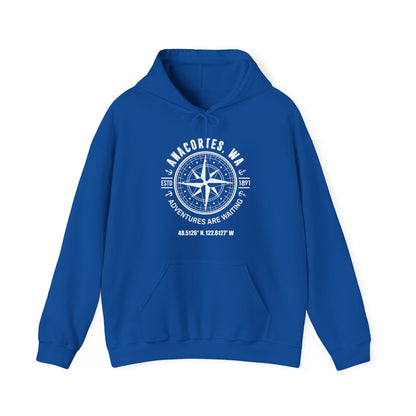 ANACORTES COMPASS   Unisex Heavy Blend™ Hooded Sweatshirt