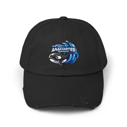 ANACORTES ORCA MASCOT Unisex Distressed Cap