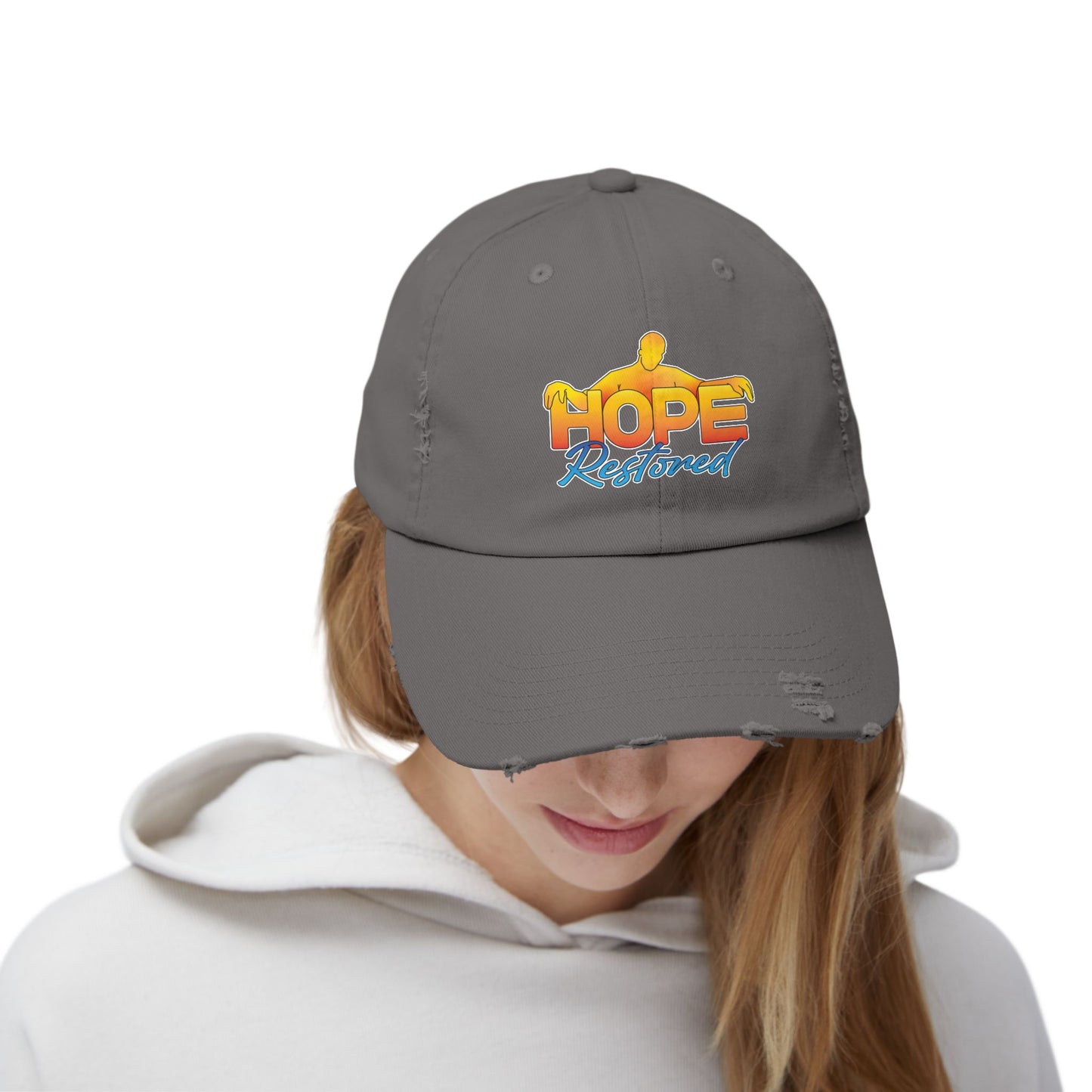 HOPE RESTORED Unisex Distressed Cap