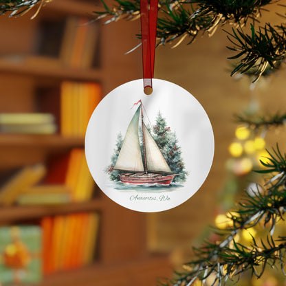 ANACORTES SAILBOAT Metal Ornament