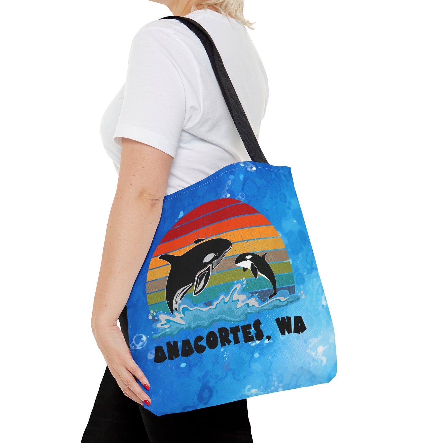 Anacortes Orca Sunset Tote Bag