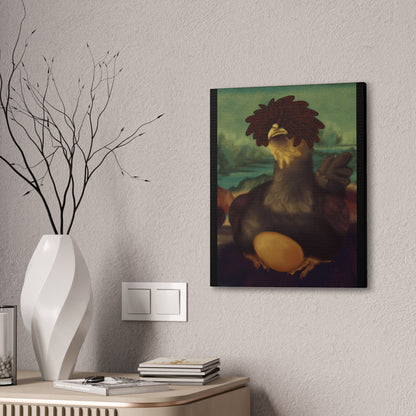 Chicken Lisa by Monues Canvas Stretched, 0.75"