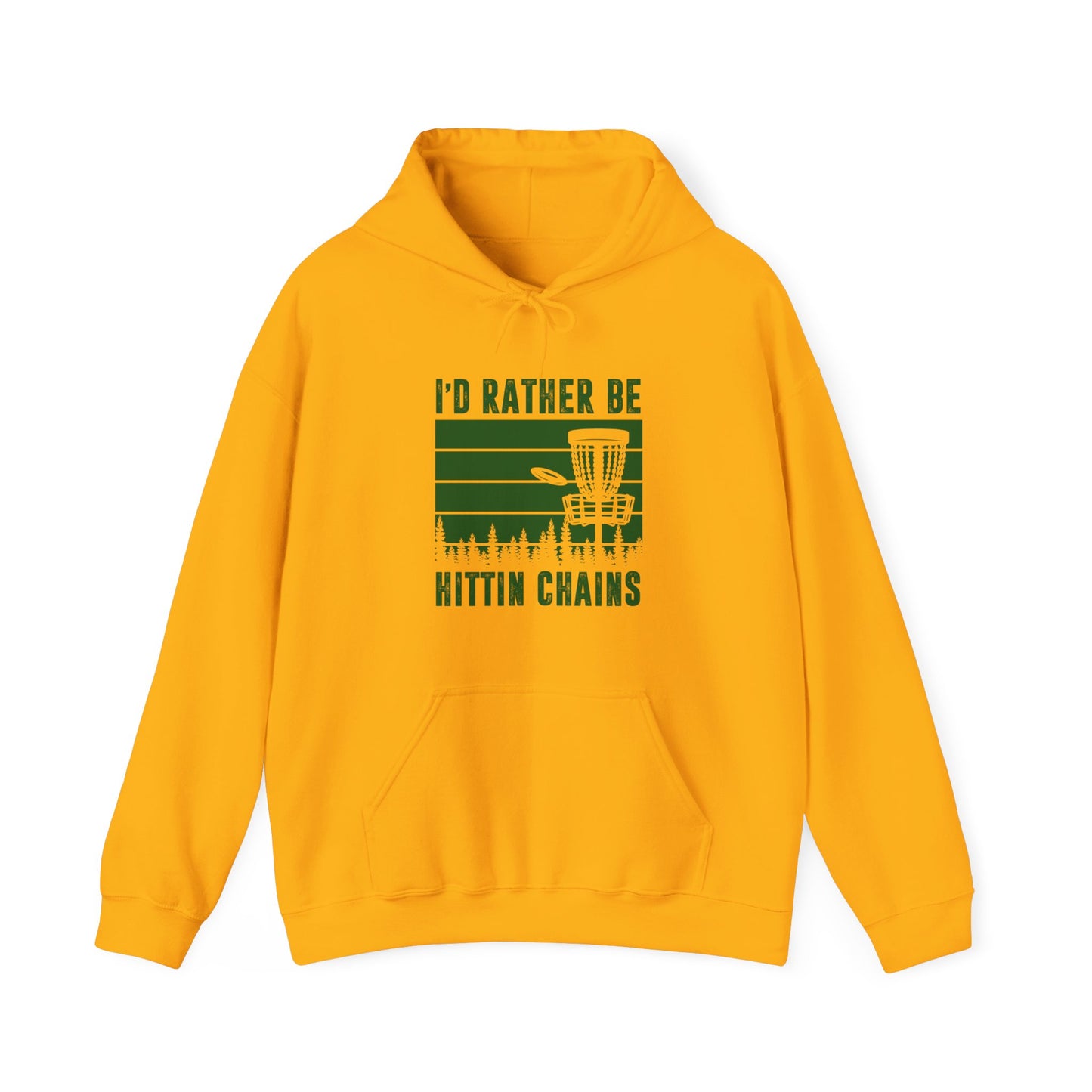 ID RATHER BE - DISC GOLF Unisex Heavy Blend™ Hooded Sweatshirt