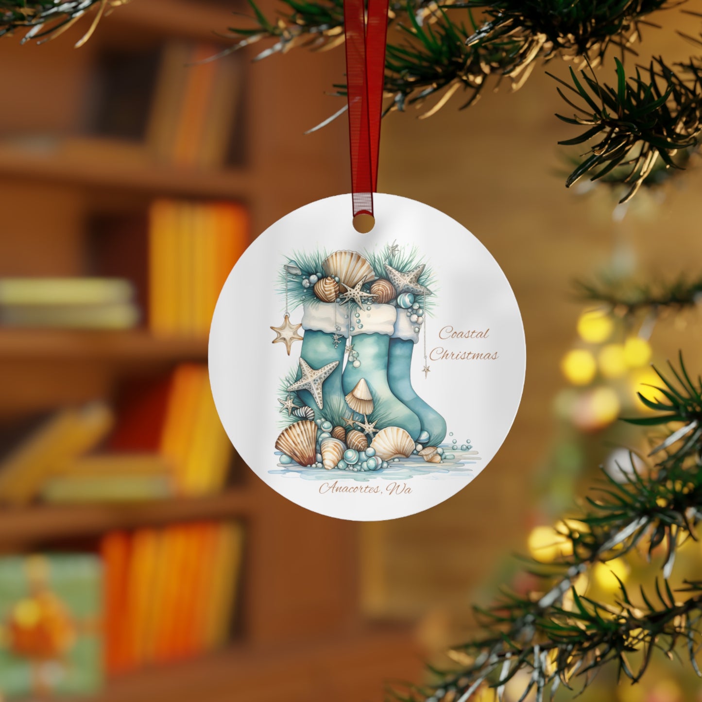 ANACORTES COASTAL CHRISTMAS Metal Ornament