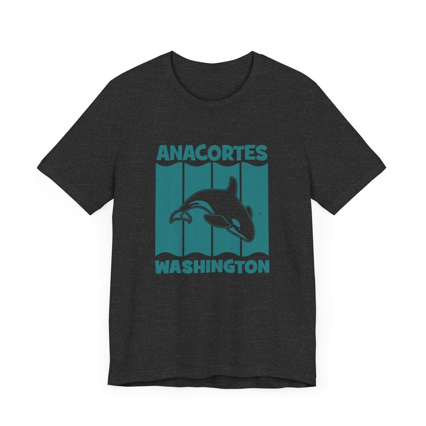 TEAL ANACORTES WHALE  Unisex Jersey Short Sleeve Tee