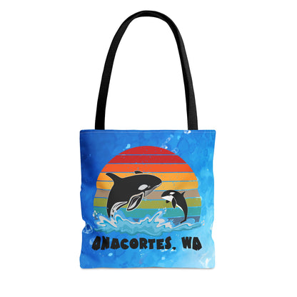 Anacortes Orca Sunset Tote Bag