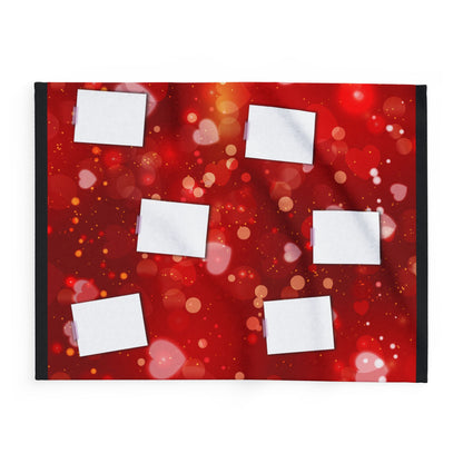 HEARTS SPARKLES  PHOTO BLANKET - Blank - Add Your Own Photos!  Arctic Fleece Blanket