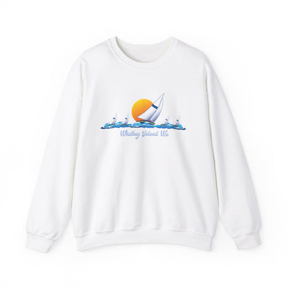 WHIDBEY ISLAND WA  Sail Away Unisex Heavy Blend™ Crewneck Sweatshirt