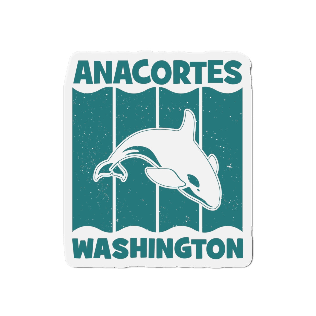 Anacortes Teal Orca  Magnet