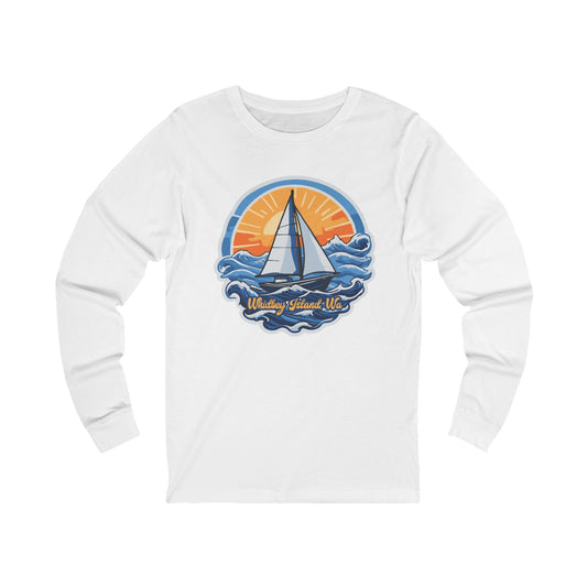 WHIDBEY ISLAND WA  Sunny Sailing Unisex Jersey Long Sleeve Tee