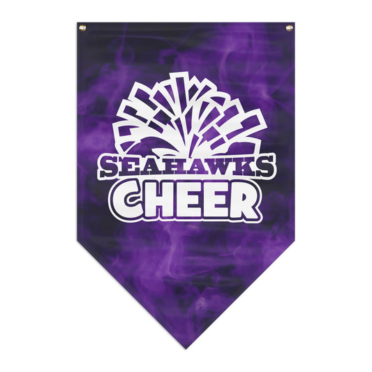 SEAHAWKS CHEER Pennant Banner