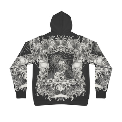 Vintage Crow & Skull  Hoodie