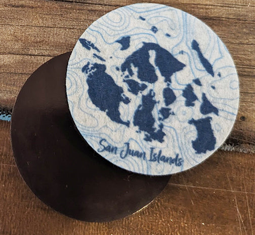 ANACORTES DESIGNS: 2" FELT TOP MAGNET - WHOLESALE