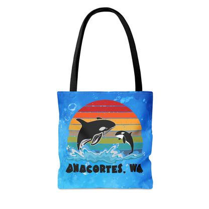 Anacortes Orca Sunset Tote Bag